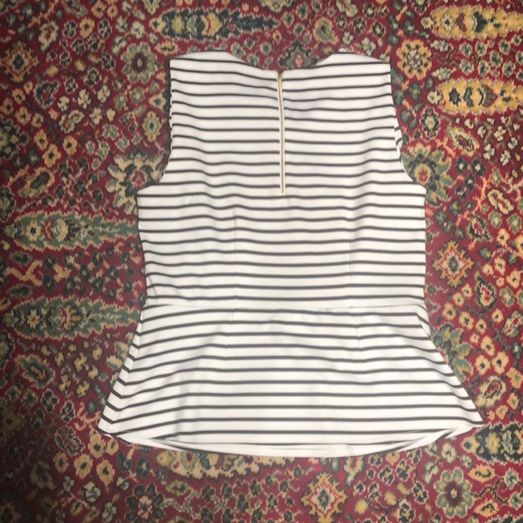 NWOT Apt 9 Striped Peplum Tank Top - Picture 3 of 8